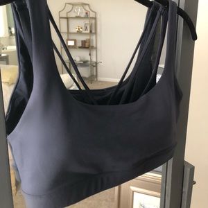 Athleta Navy Blue Exhale Sports Bra